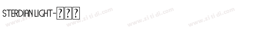 Sterdian Light字体转换 Sterdian Light字体转换